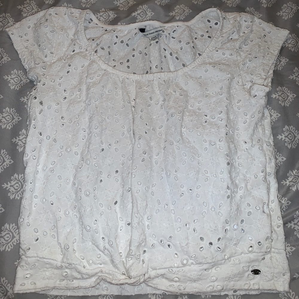 American Eagle eyelet crop top